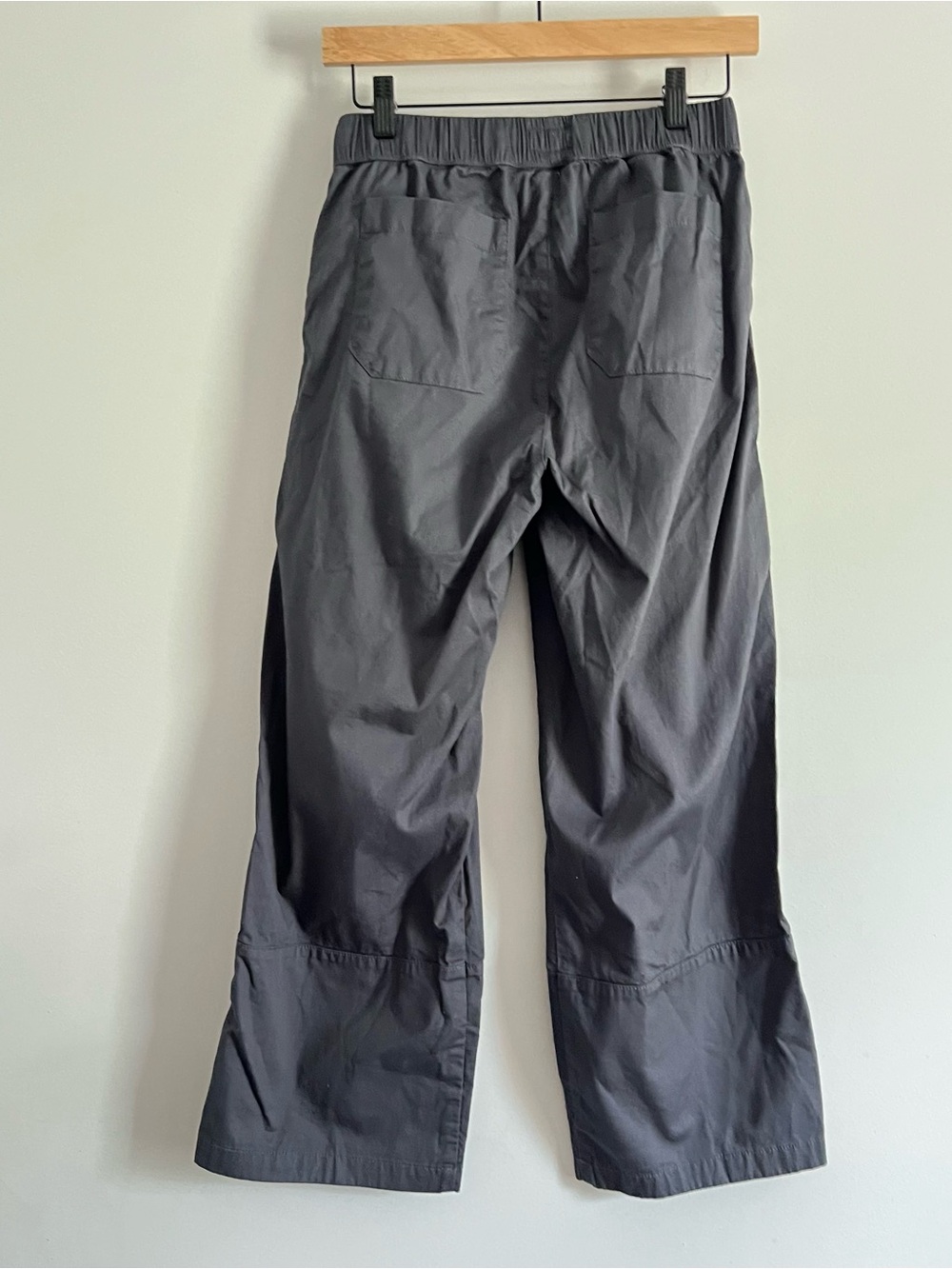 PACT Organic Cotton Stretch Wide Leg Pants Gray Drawstring Size Small - Picture 6 of 6